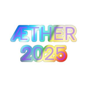 Vibrant Holographic Die-Cut Stickers - AETHER 2025, Fun Skating, Laptop Decor, Gift for Friends, Party Favors, Trendy Accessories