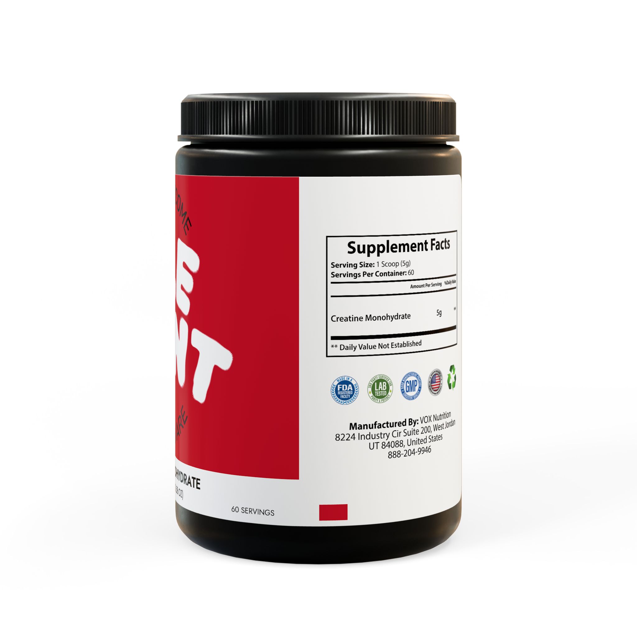 Creatine Monohydrate Supplement (300g, 10.58oz) - Image 3