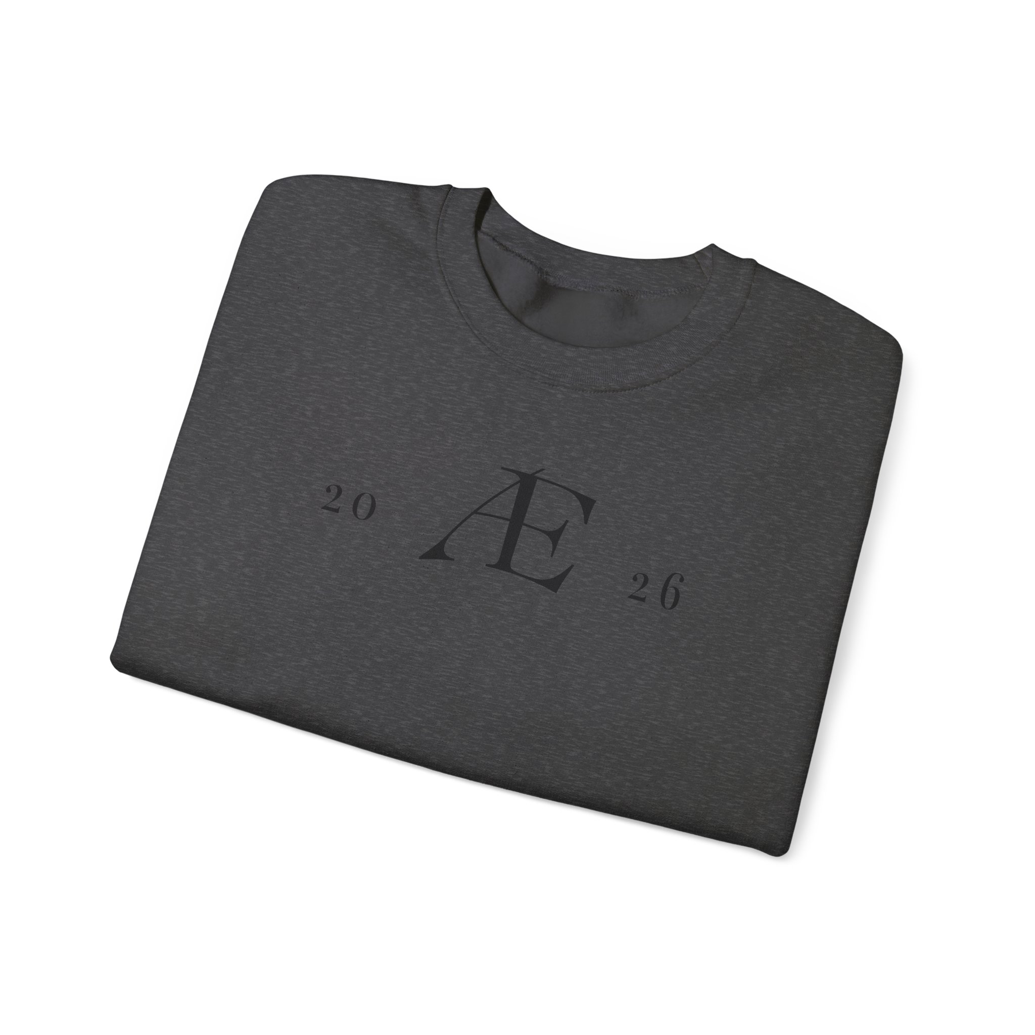 Men's Minimalist 'Æ 2026' Crewneck Sweatshirt – Classic White Monogram Pullover - Image 4
