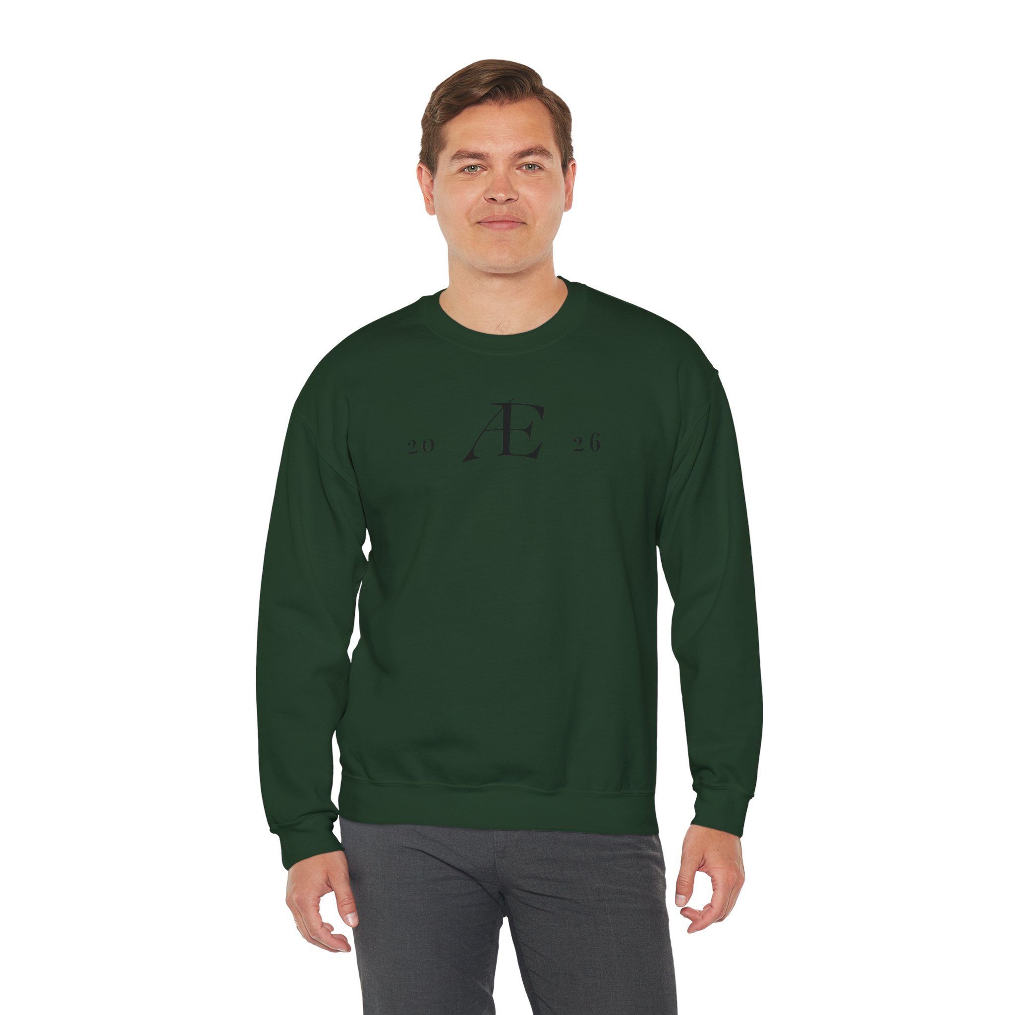 Men's Minimalist 'Æ 2026' Crewneck Sweatshirt – Classic White Monogram Pullover - Image 54