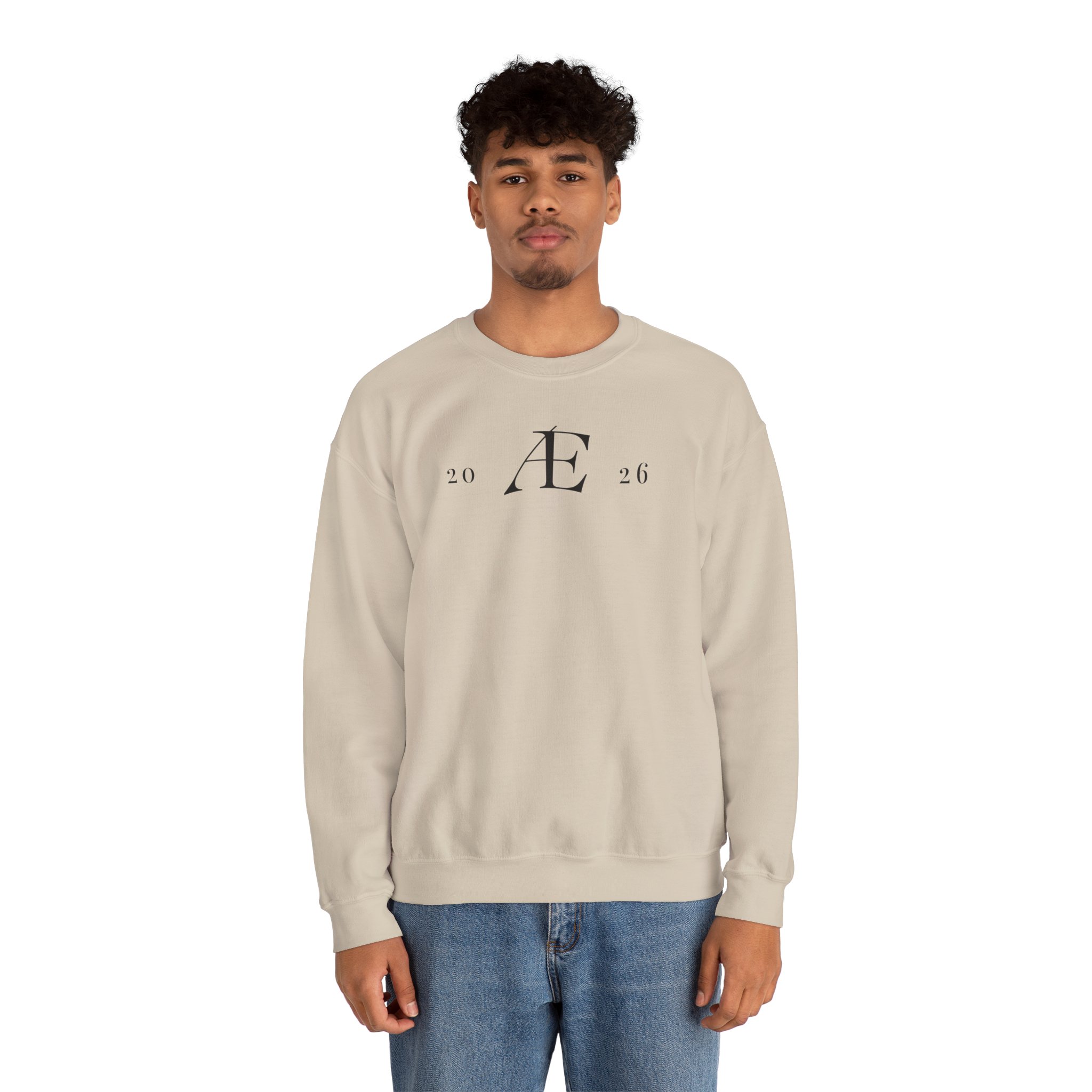 Men's Minimalist 'Æ 2026' Crewneck Sweatshirt – Classic White Monogram Pullover - Image 32
