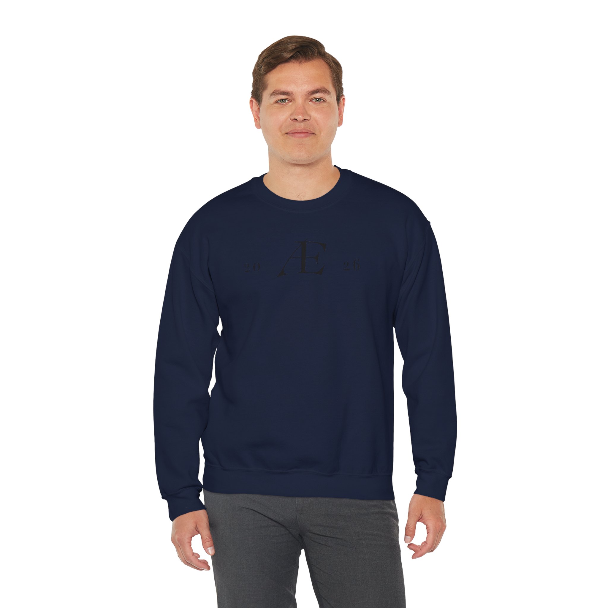 Men's Minimalist 'Æ 2026' Crewneck Sweatshirt – Classic White Monogram Pullover - Image 75