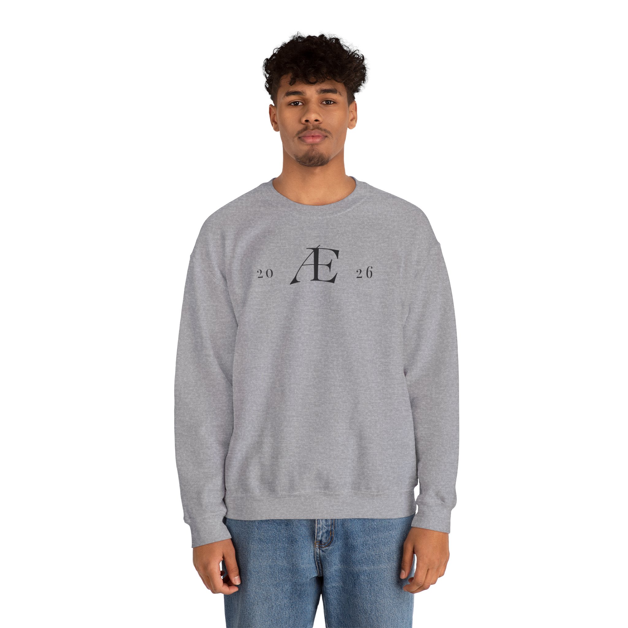 Men's Minimalist 'Æ 2026' Crewneck Sweatshirt – Classic White Monogram Pullover - Image 39