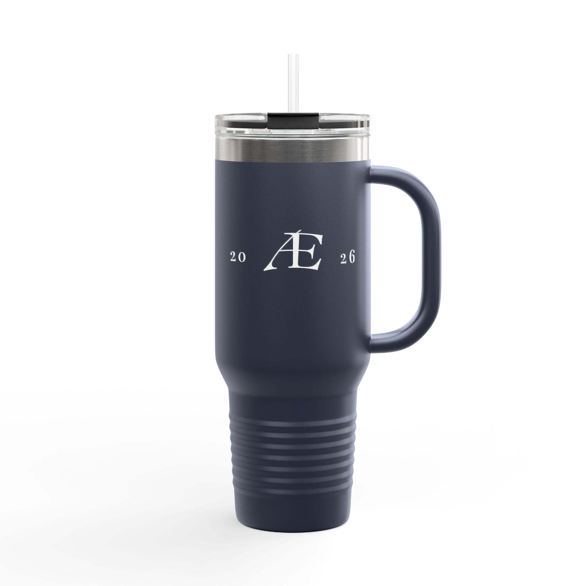 40oz Insulated Travel Mug – Minimal Monogram 'AE' Stainless Steel Tumbler - Image 14