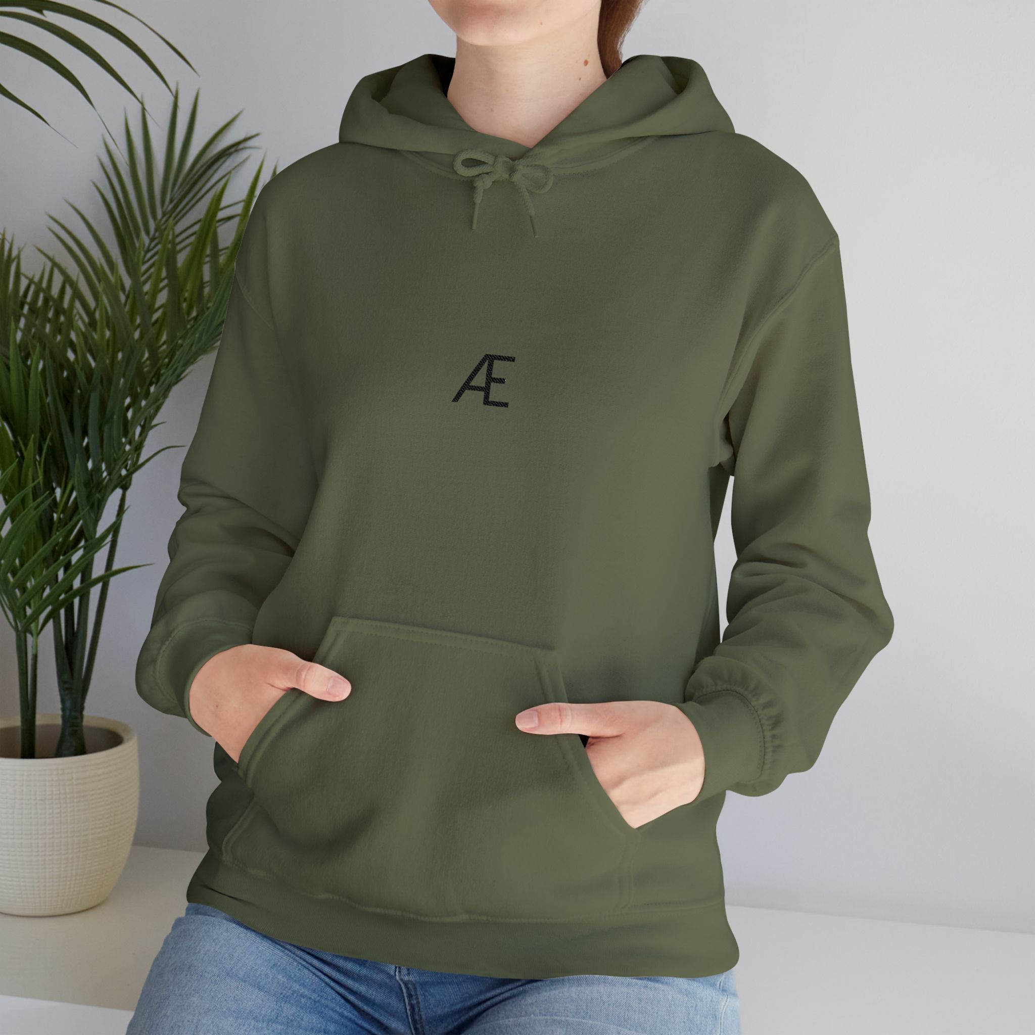 Woman's Minimal 'Æ' Logo Hoodie — Classic Monogram White Sweatshirt - Image 89
