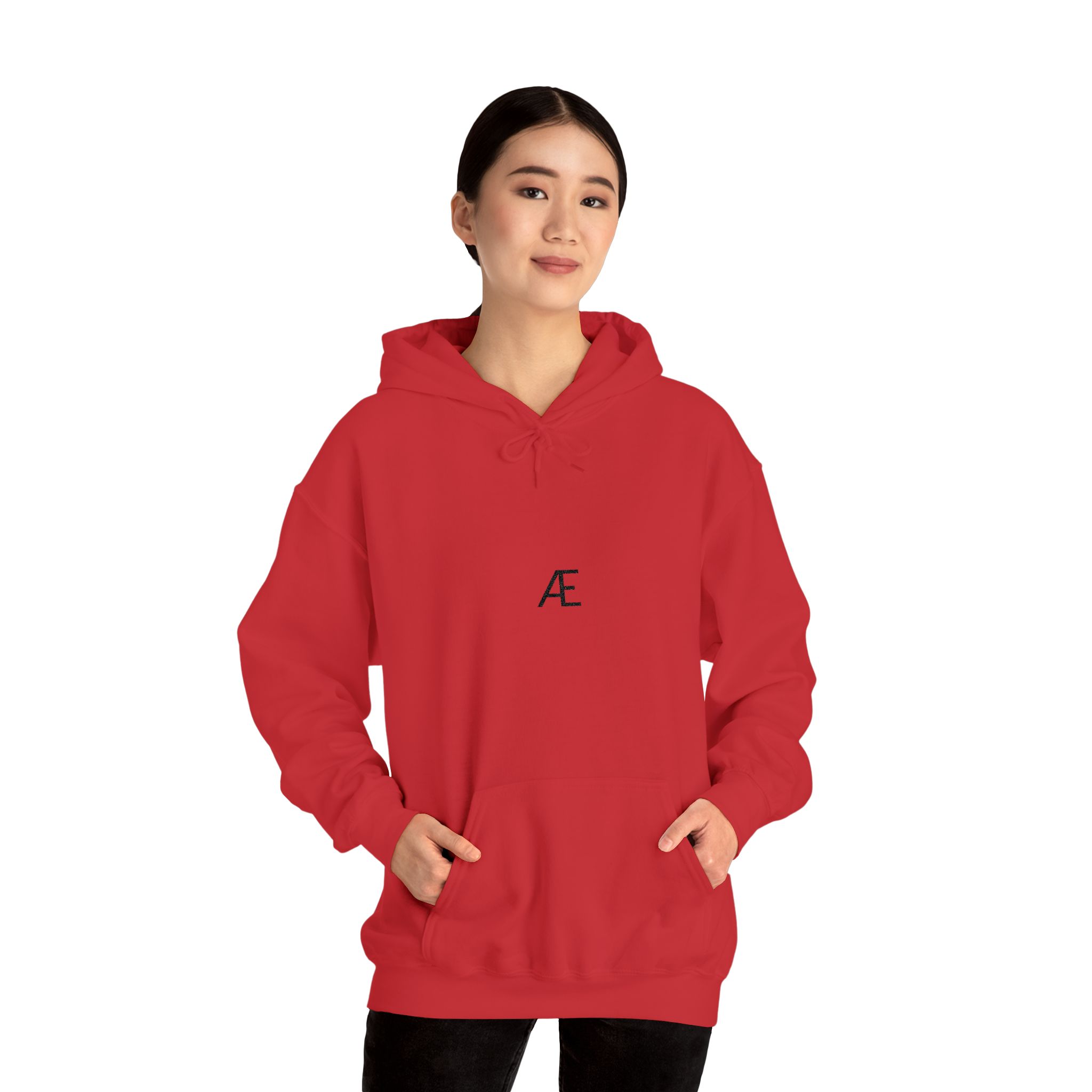 Woman's Minimal 'Æ' Logo Hoodie — Classic Monogram White Sweatshirt - Image 205