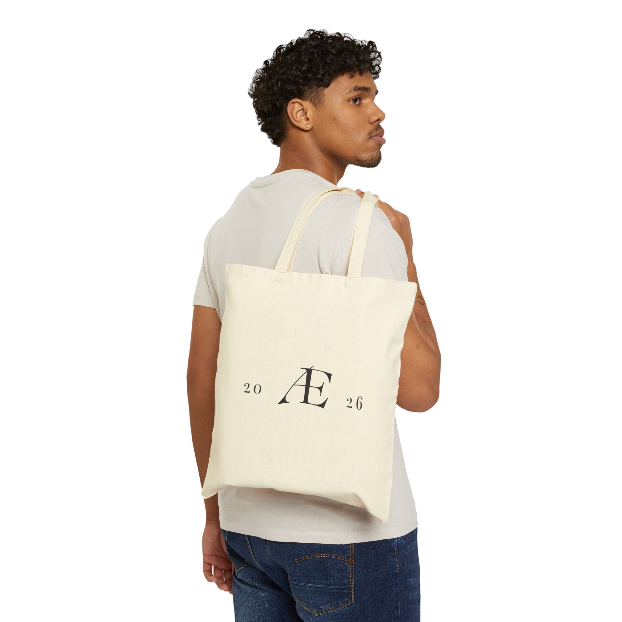 Minimalist AE Monogram Tote Bag — Canvas Grocery & Everyday Bag (2026) - Image 4
