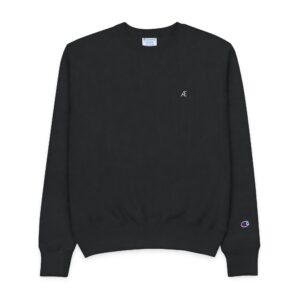 Men's Champion Embroidered Crewneck Sweatshirt — Minimal Logo Casual Pullover