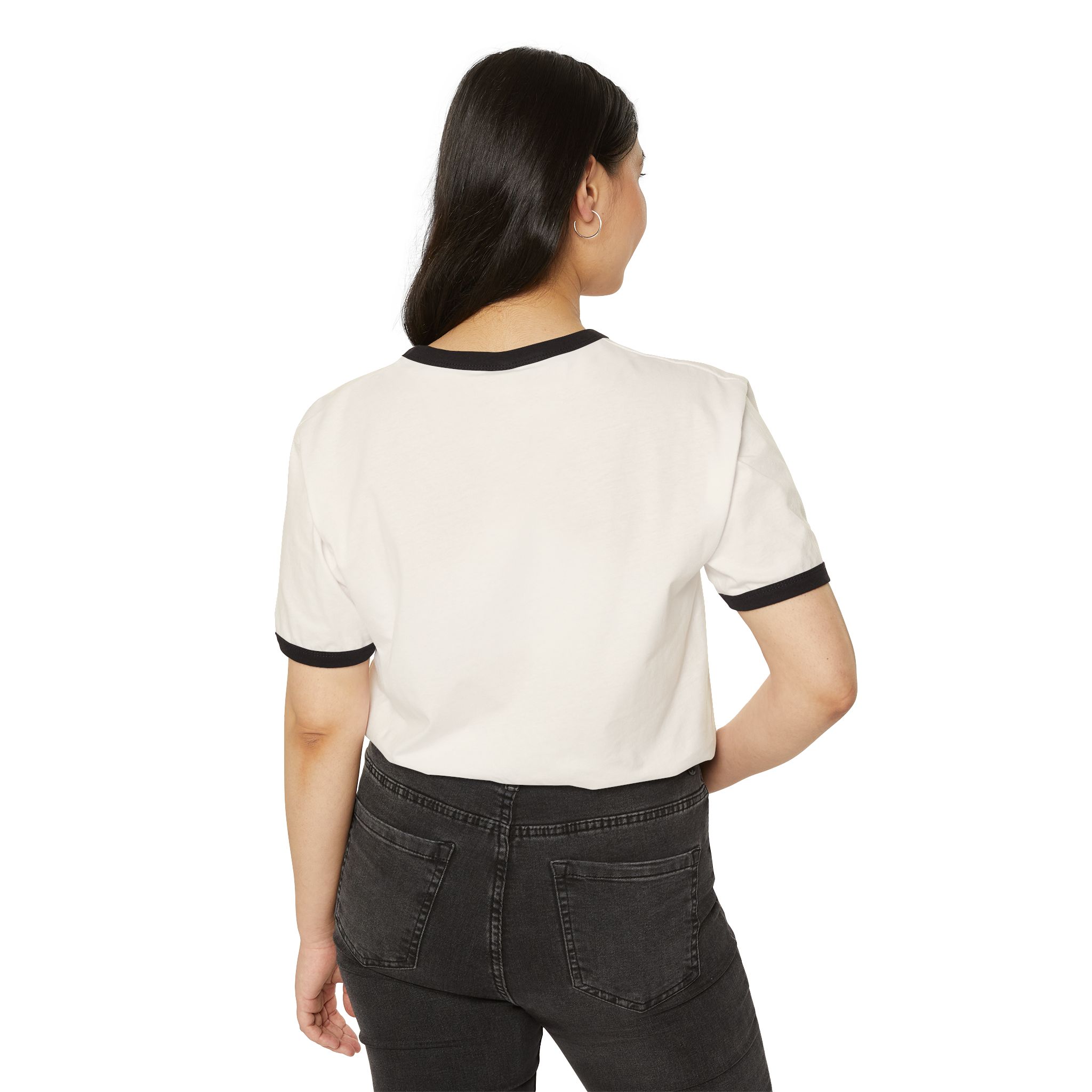 Women's Vintage Ringer T-Shirt — Cream with Navy Trim - Image 14