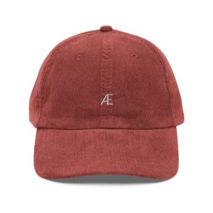 Men's Vintage Corduroy Embroidered Baseball Cap — Retro Monogram 'A'