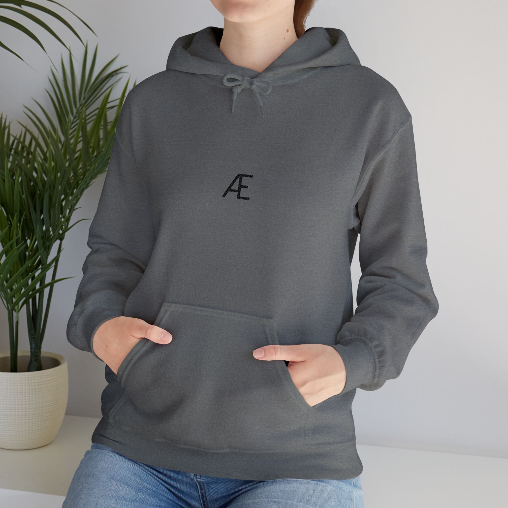 Woman's Minimal 'Æ' Logo Hoodie — Classic Monogram White Sweatshirt - Image 109