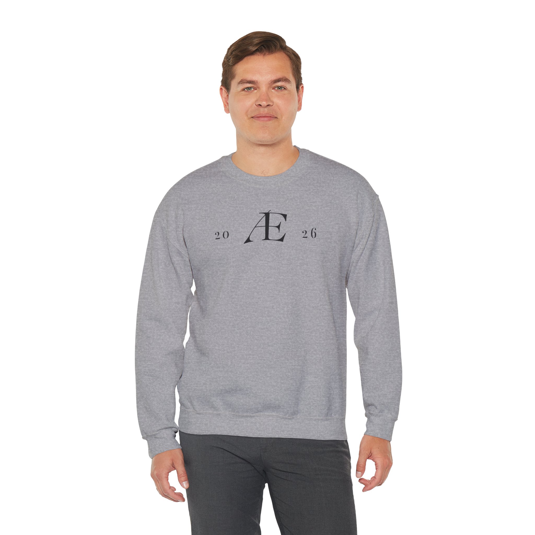 Men's Minimalist 'Æ 2026' Crewneck Sweatshirt – Classic White Monogram Pullover - Image 40