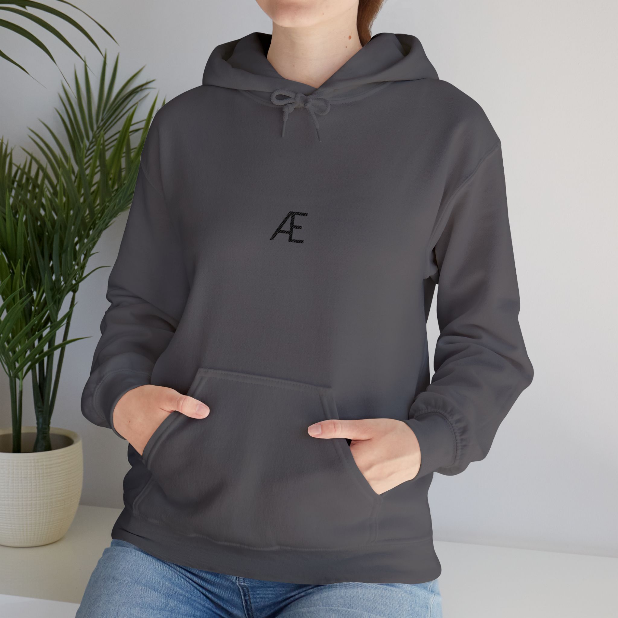 Woman's Minimal 'Æ' Logo Hoodie — Classic Monogram White Sweatshirt - Image 169