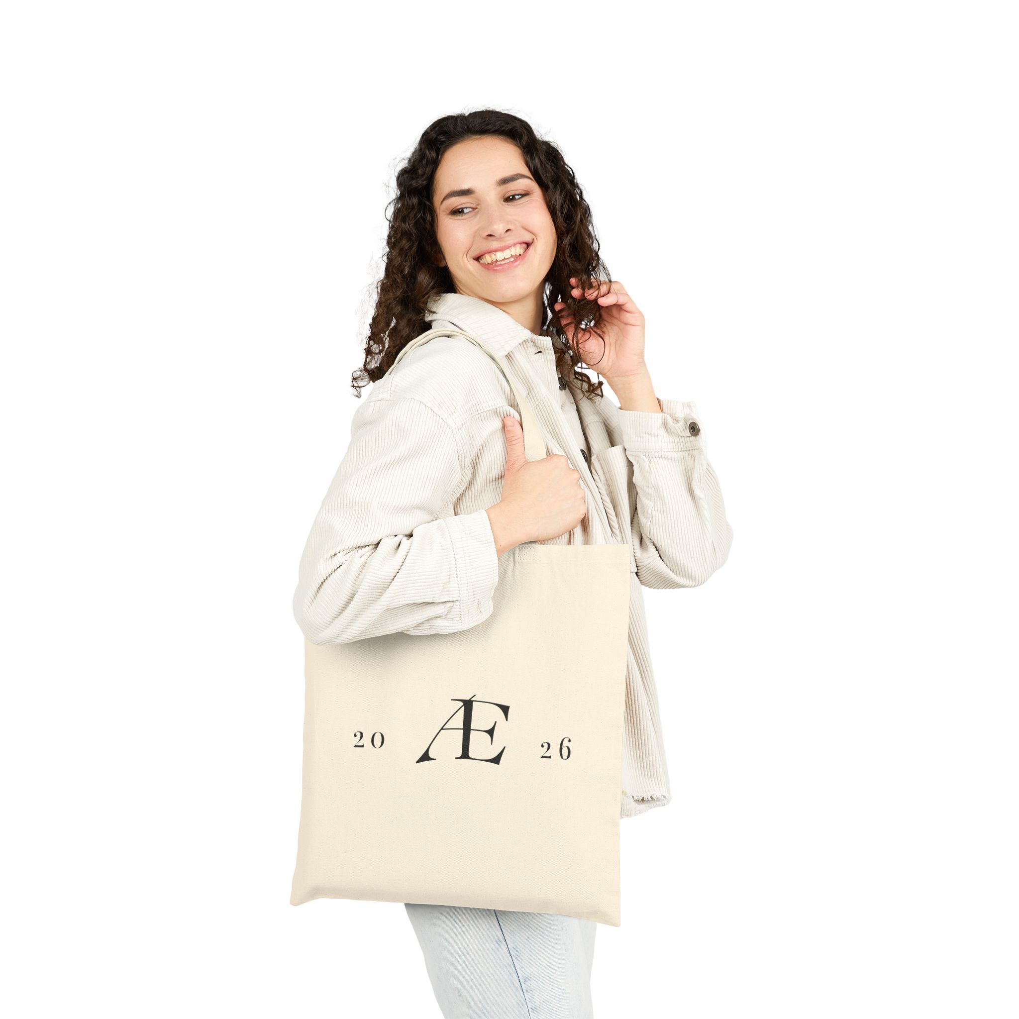 Minimalist AE Monogram Tote Bag — Canvas Grocery & Everyday Bag (2026) - Image 3