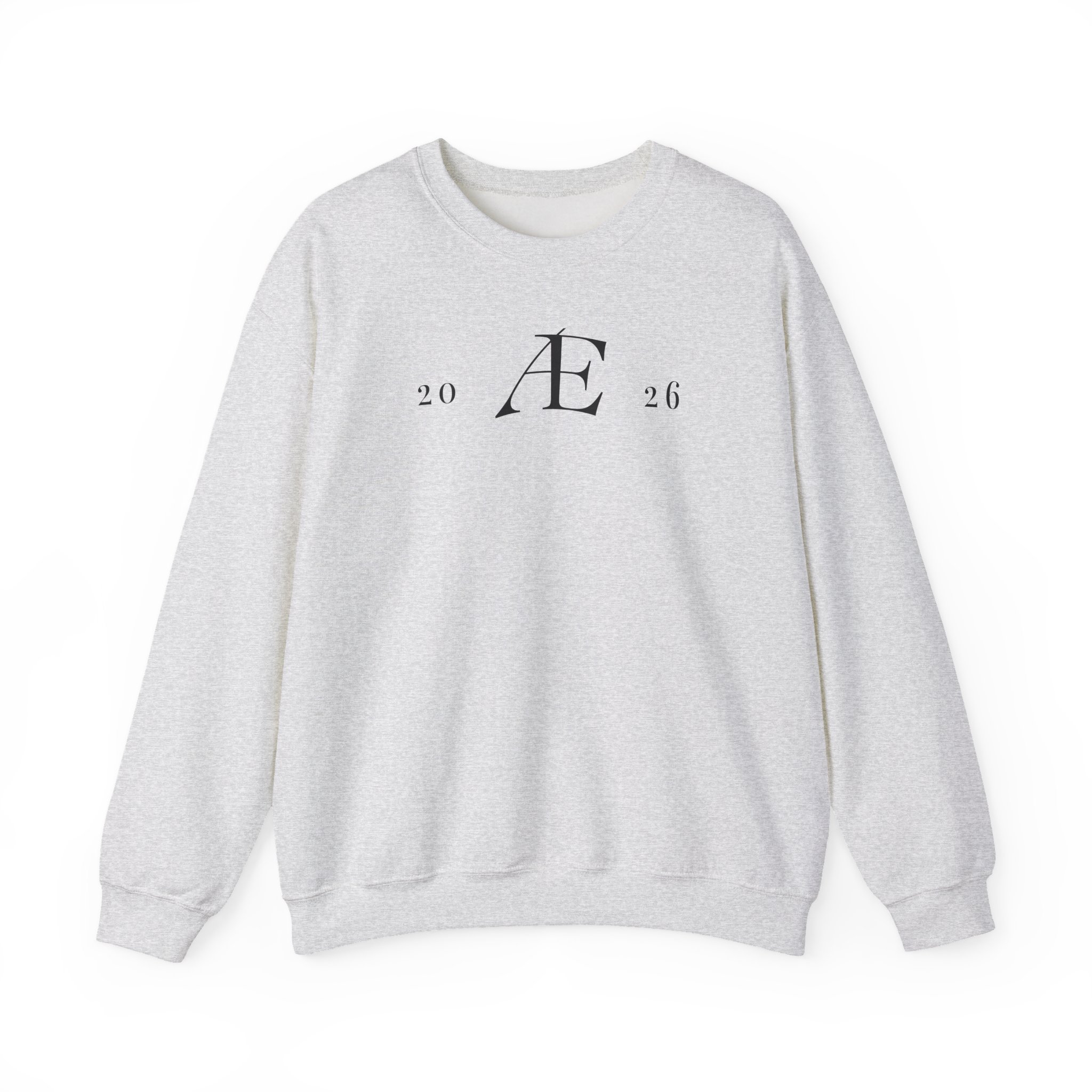 Men's Minimalist 'Æ 2026' Crewneck Sweatshirt – Classic White Monogram Pullover - Image 15