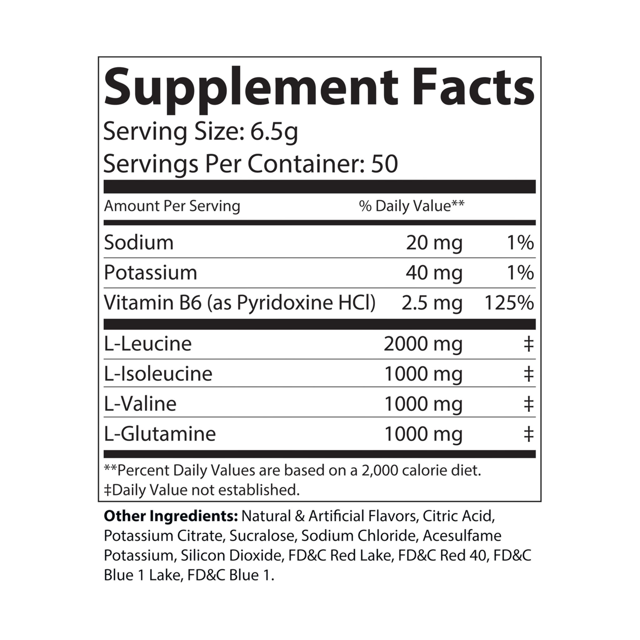 BCAA Supplement, Grape (325g, 11.46oz, 50 servings) - Image 4