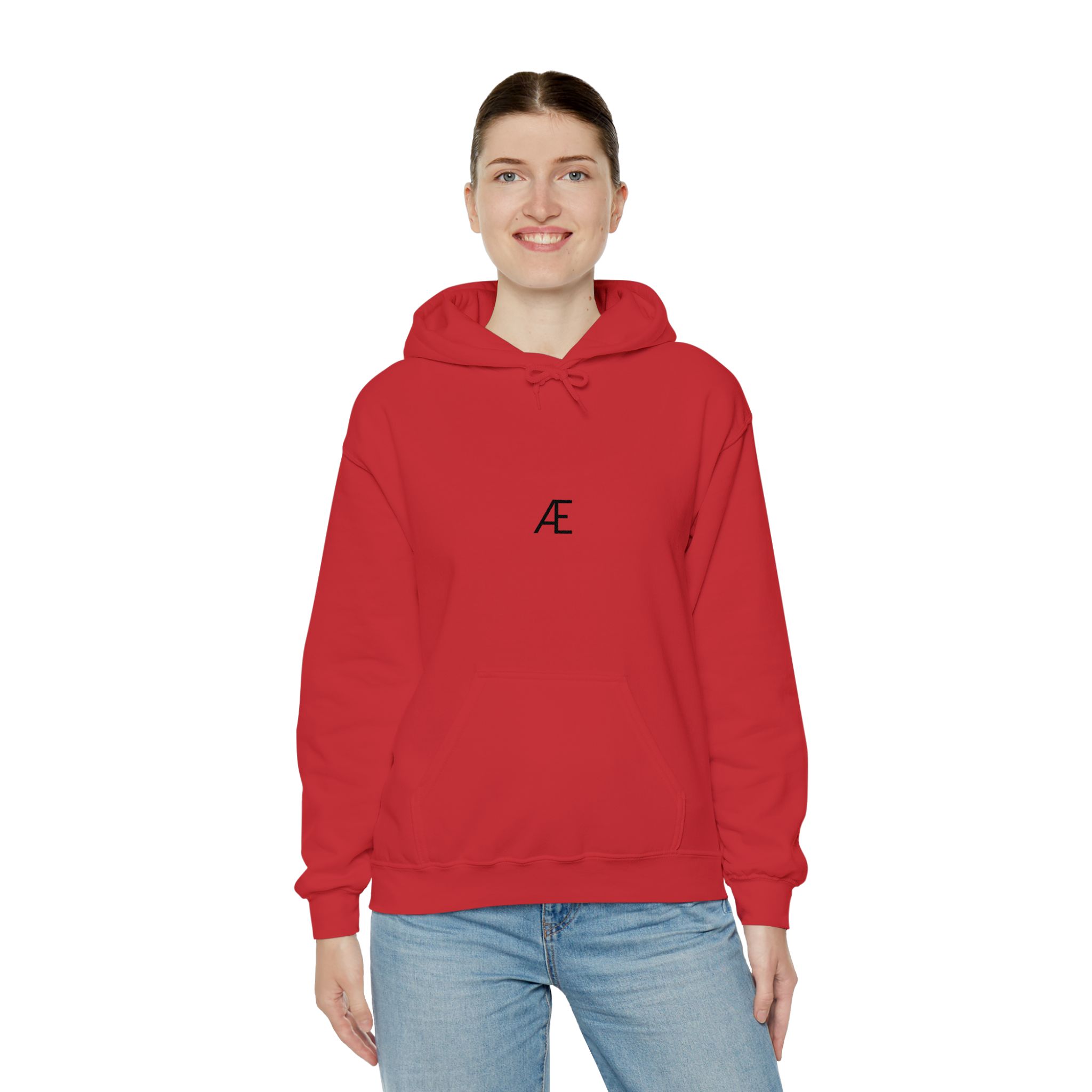 Woman's Minimal 'Æ' Logo Hoodie — Classic Monogram White Sweatshirt - Image 206