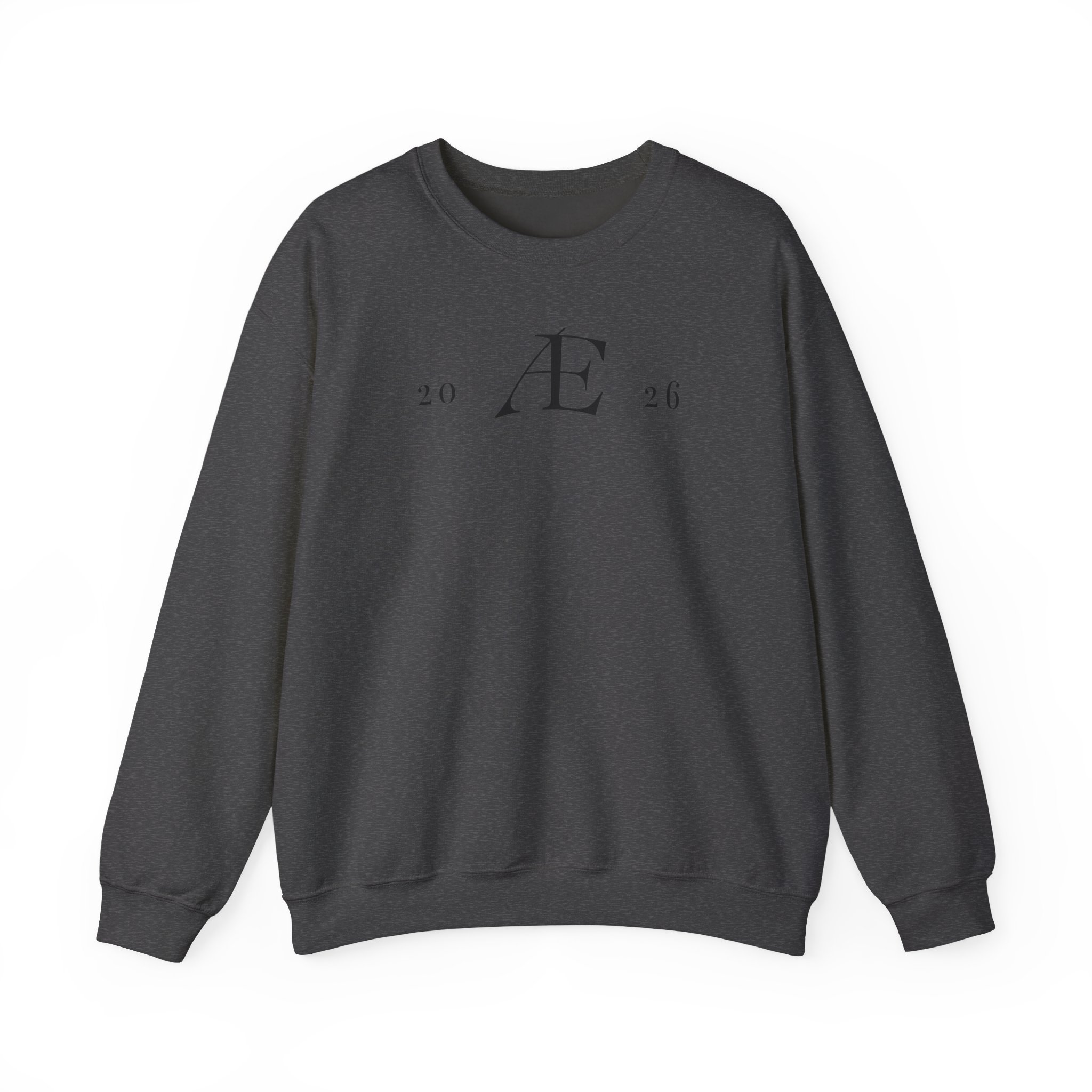 Men's Minimalist 'Æ 2026' Crewneck Sweatshirt – Classic White Monogram Pullover - Image 2