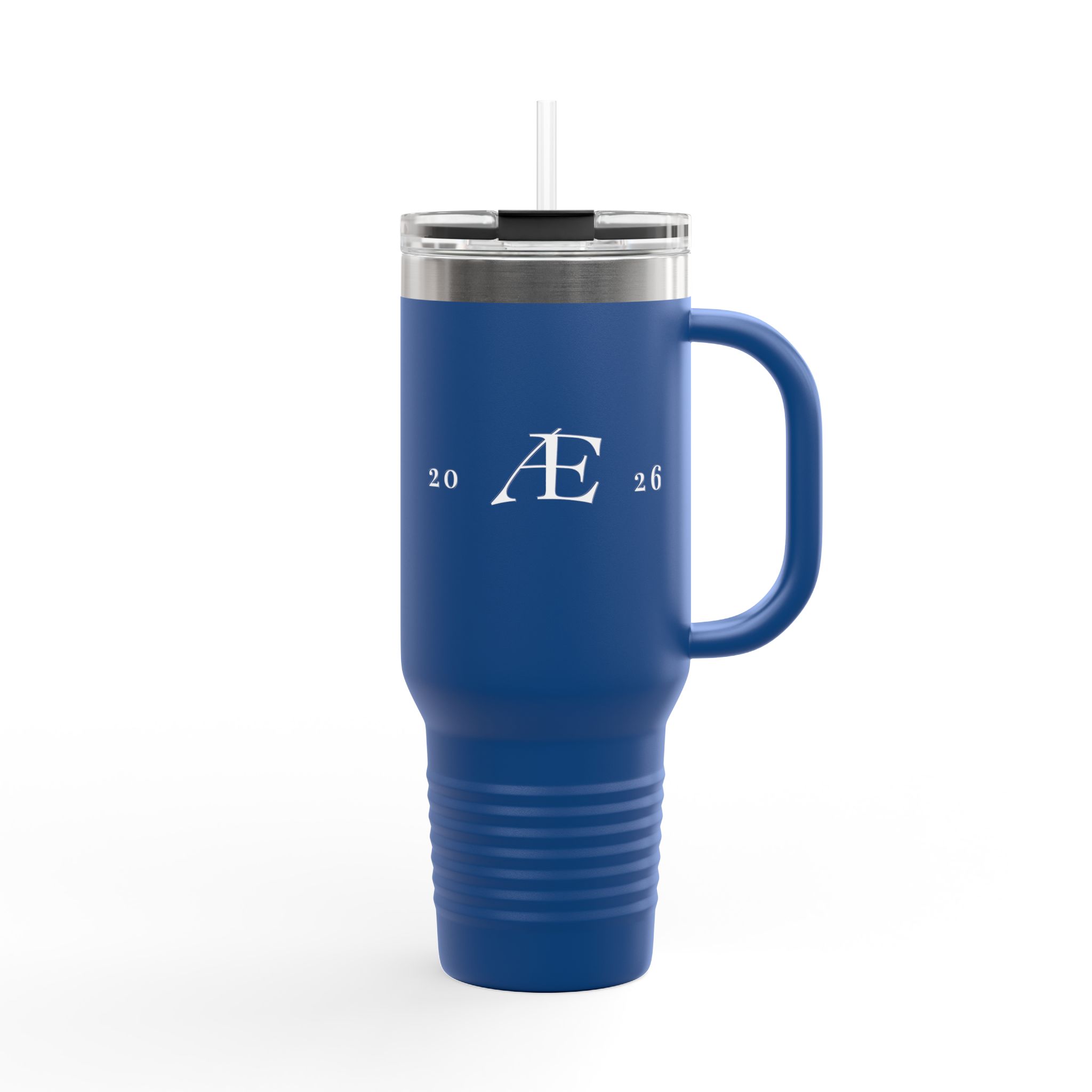 40oz Insulated Travel Mug – Minimal Monogram 'AE' Stainless Steel Tumbler - Image 2