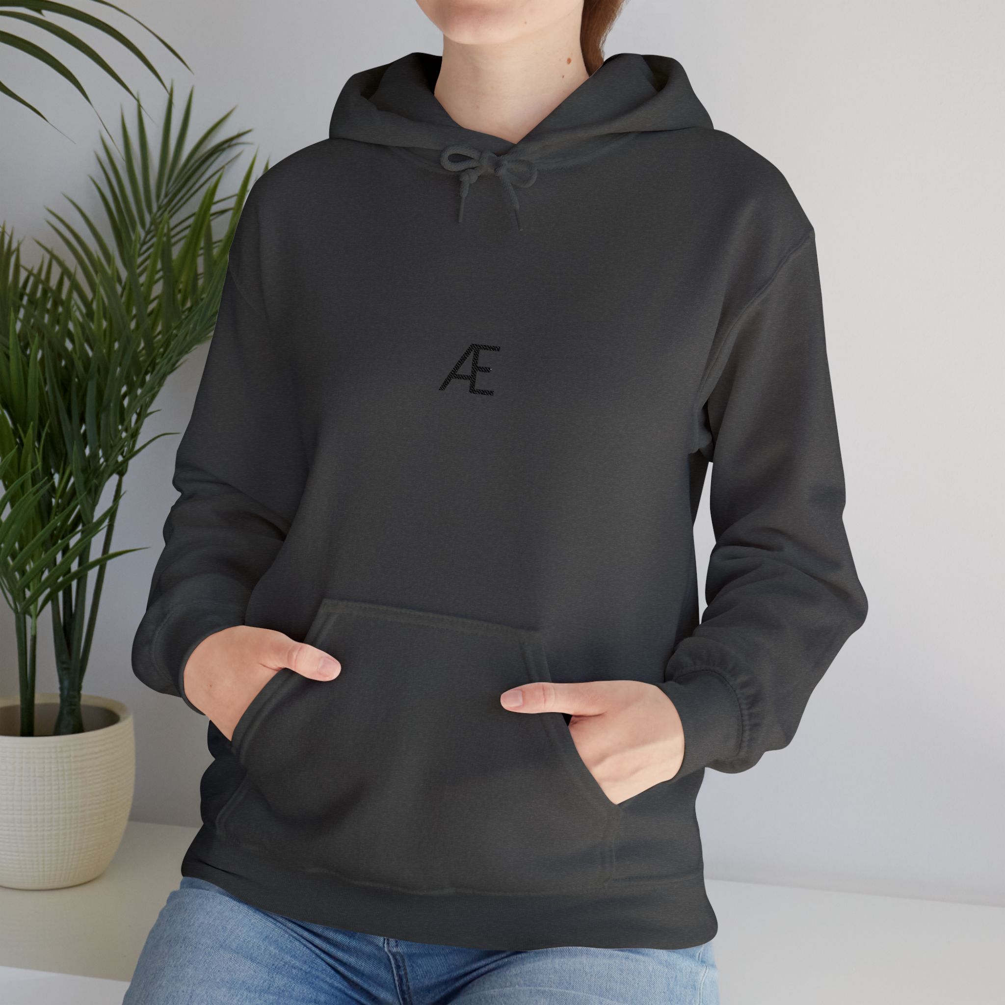Woman's Minimal 'Æ' Logo Hoodie — Classic Monogram White Sweatshirt - Image 129