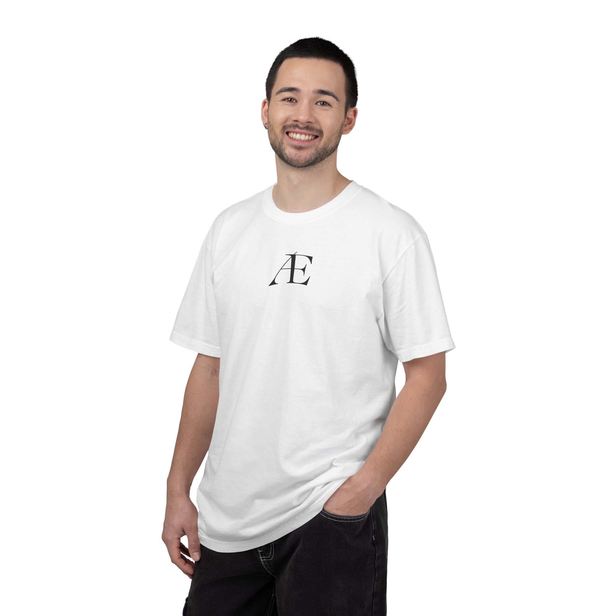 Mens Æ Minimalist Logo T‑Shirt — Small Chest Monogram Tee - Image 5