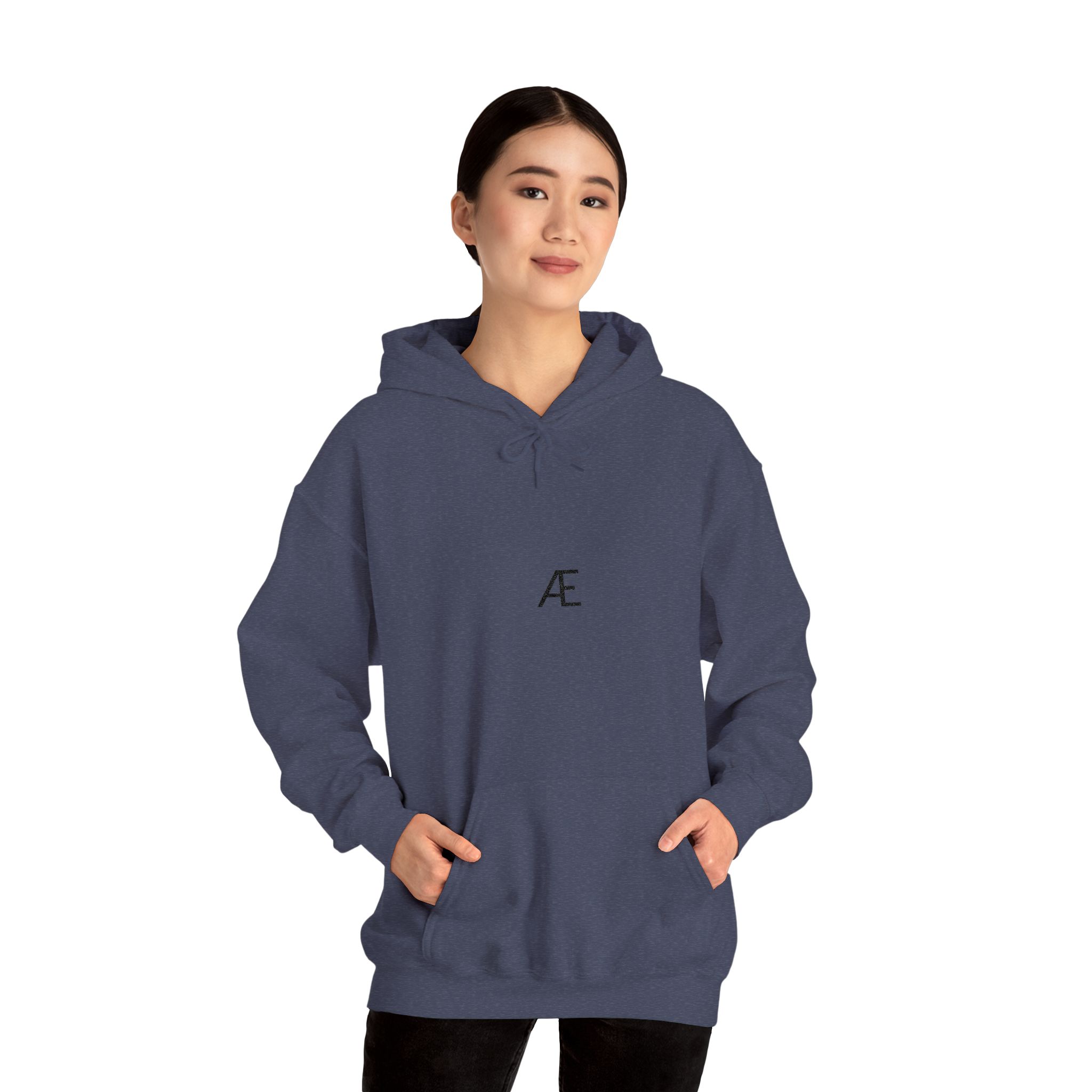 Woman's Minimal 'Æ' Logo Hoodie — Classic Monogram White Sweatshirt - Image 145