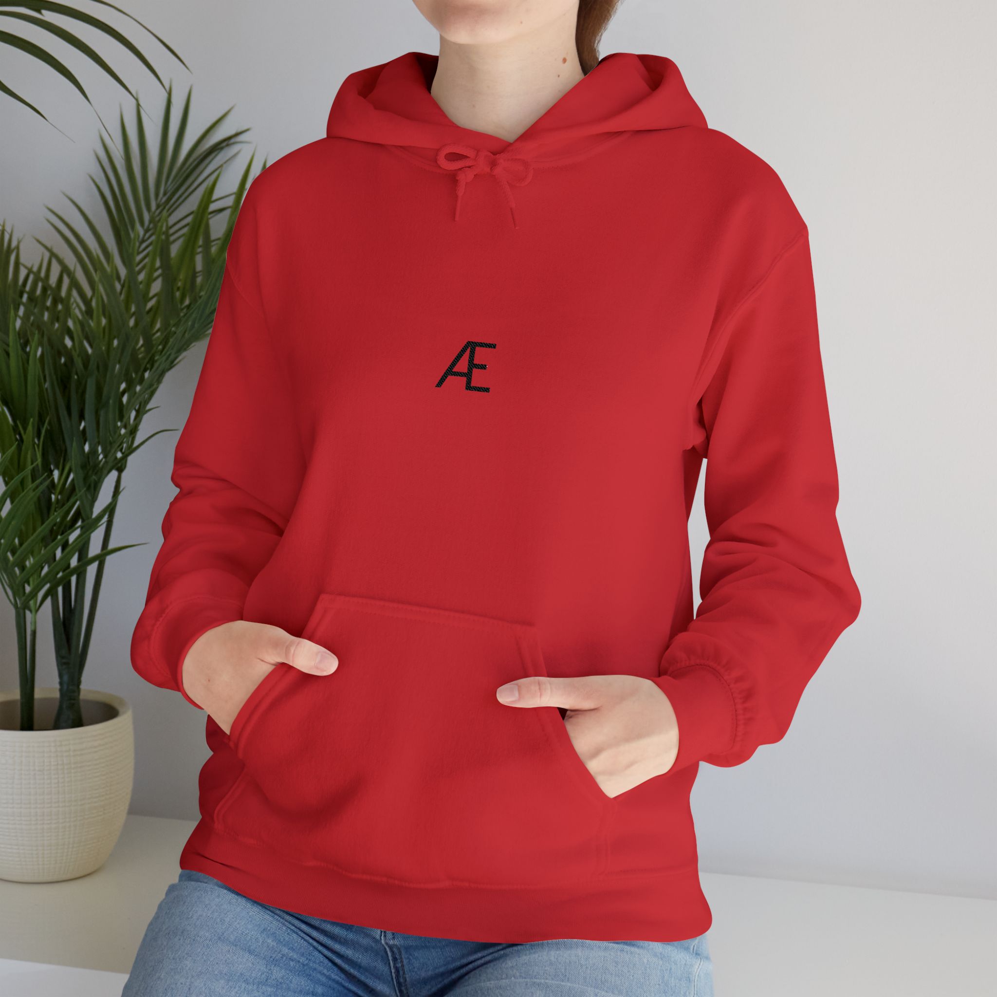 Woman's Minimal 'Æ' Logo Hoodie — Classic Monogram White Sweatshirt - Image 209