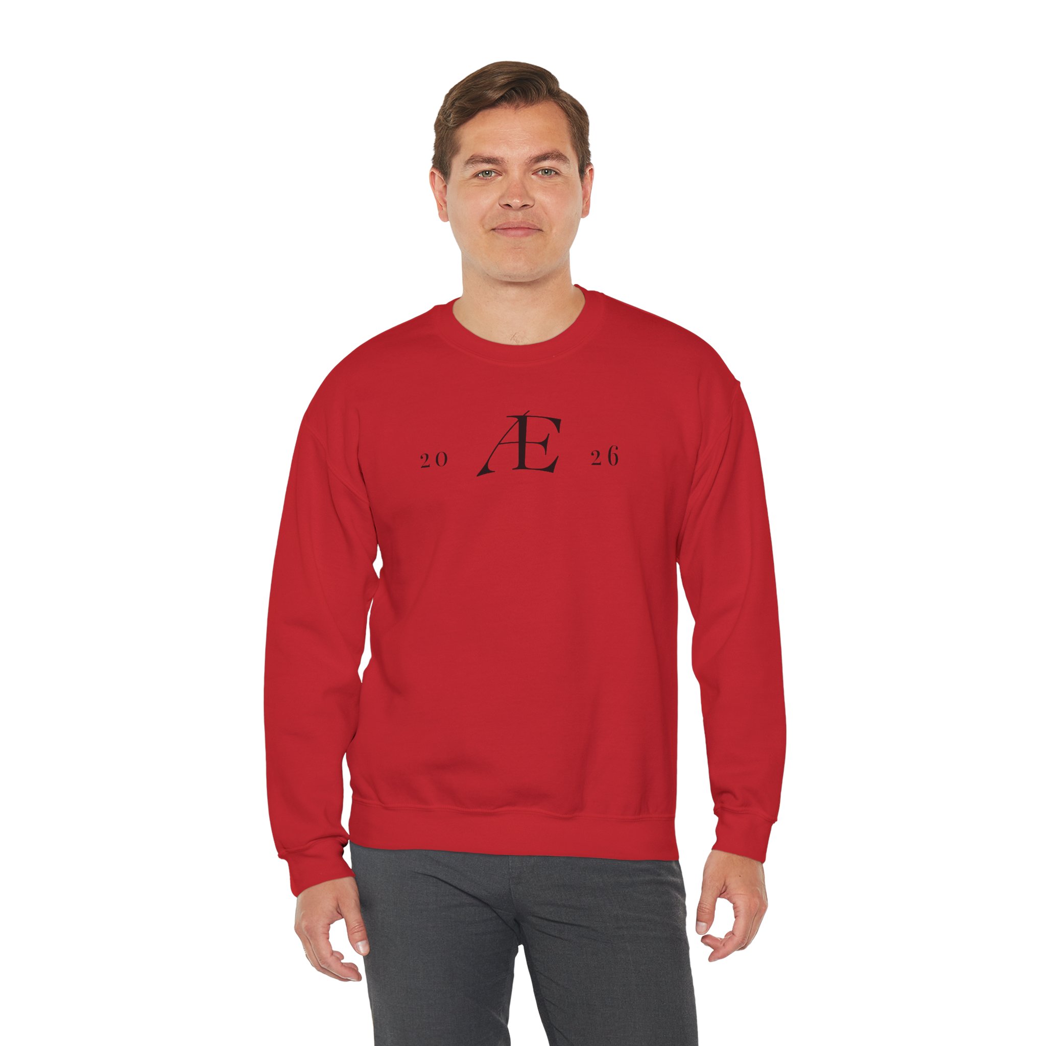 Men's Minimalist 'Æ 2026' Crewneck Sweatshirt – Classic White Monogram Pullover - Image 82