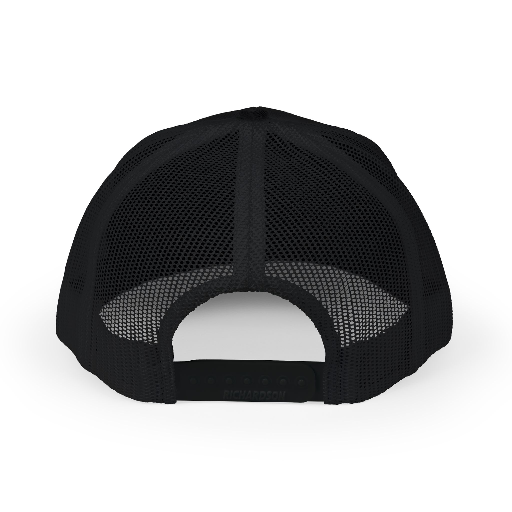 Women's Embroidered AE Snapback Trucker Hat — Classic Black & White Mesh Cap - Image 14