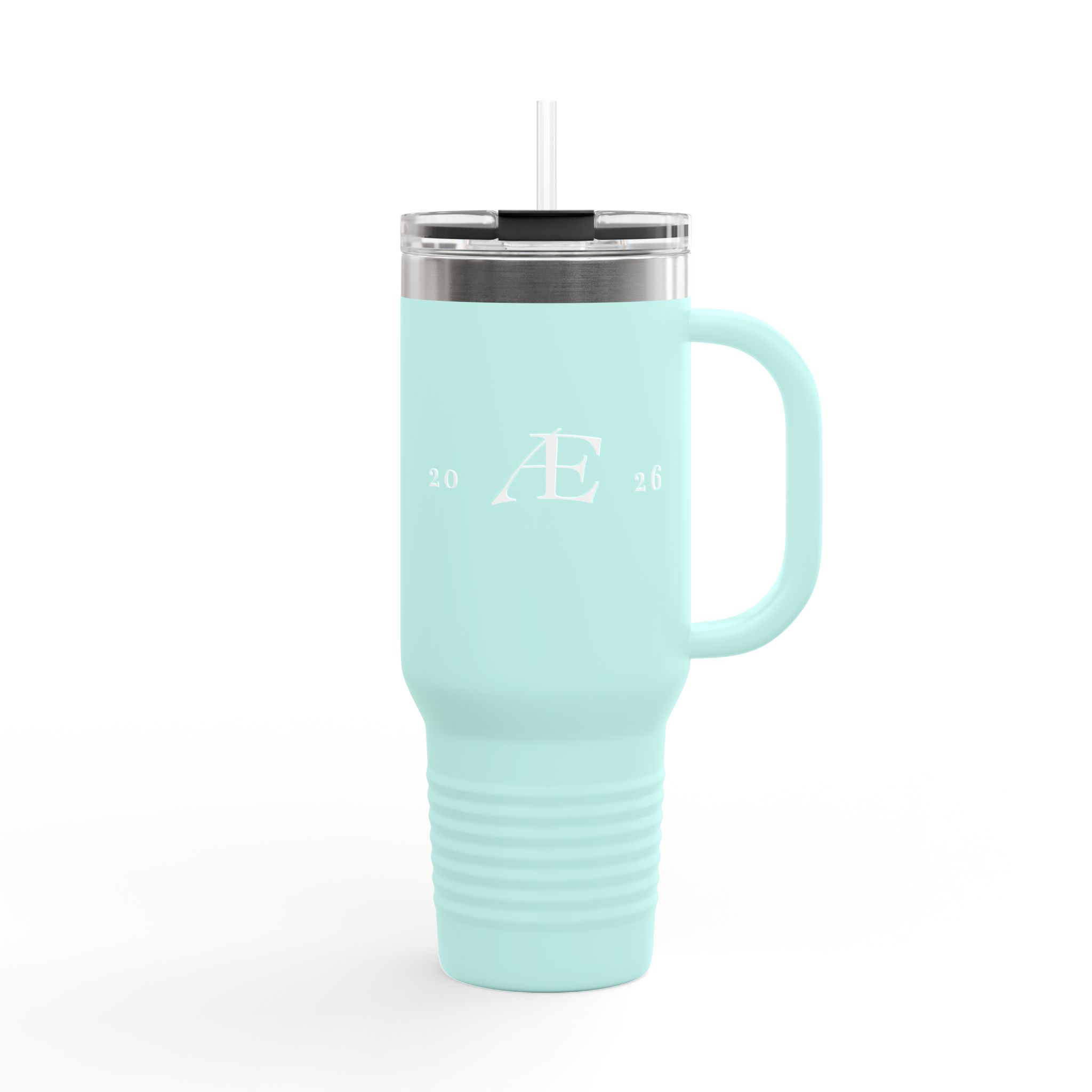 40oz Insulated Travel Mug – Minimal Monogram 'AE' Stainless Steel Tumbler - Image 12