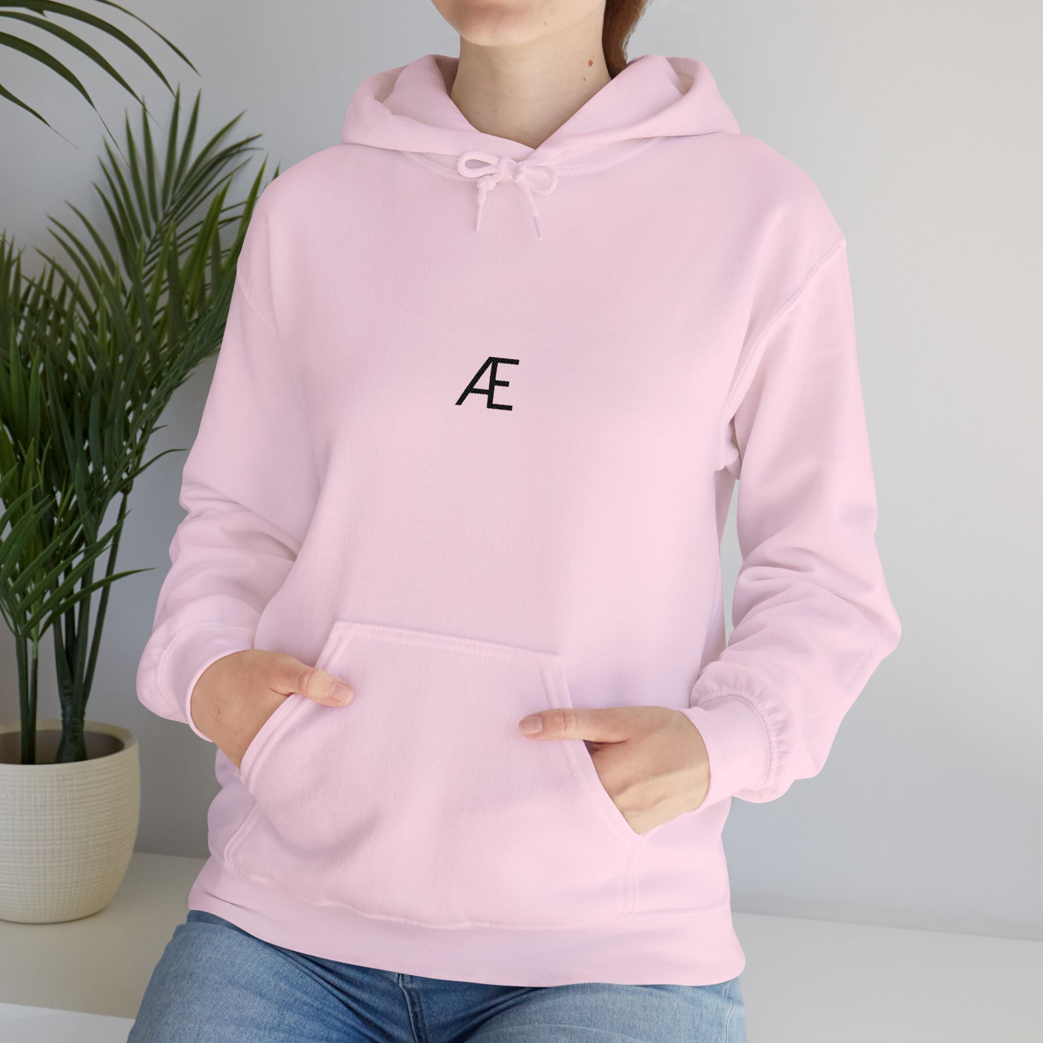 Woman's Minimal 'Æ' Logo Hoodie — Classic Monogram White Sweatshirt - Image 199