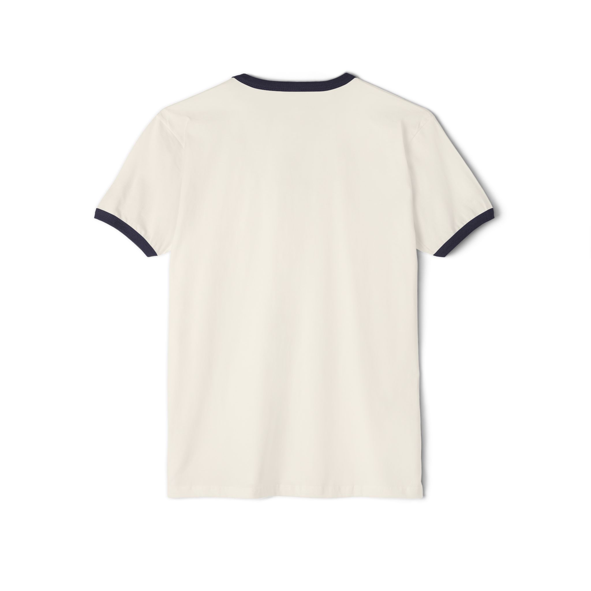 Women's Vintage Ringer T-Shirt — Cream with Navy Trim - Image 3