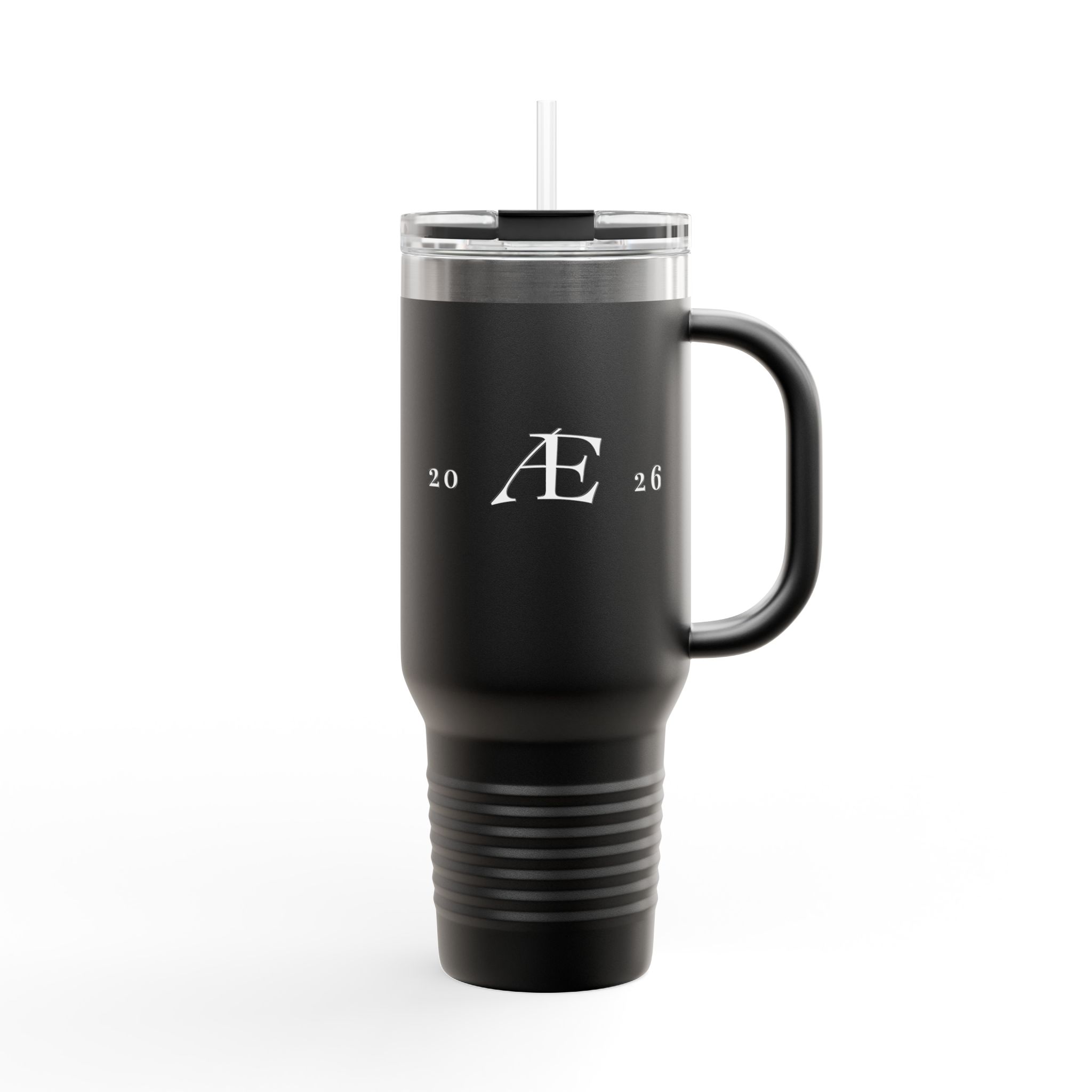 40oz Insulated Travel Mug – Minimal Monogram 'AE' Stainless Steel Tumbler - Image 6