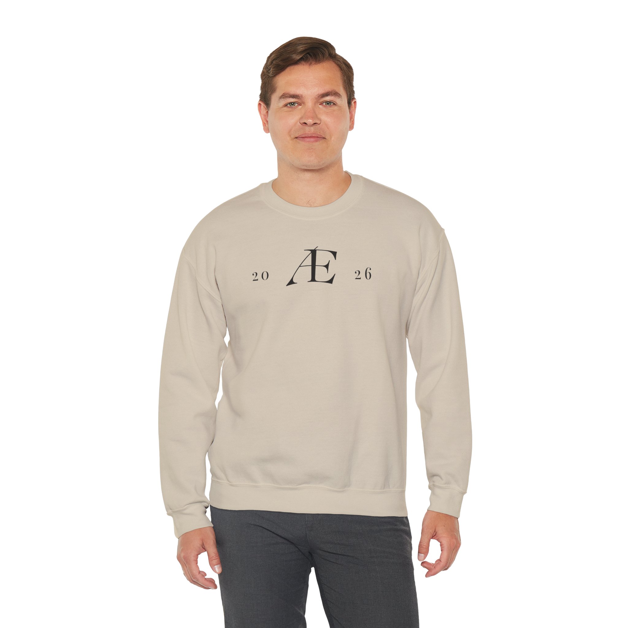 Men's Minimalist 'Æ 2026' Crewneck Sweatshirt – Classic White Monogram Pullover - Image 33