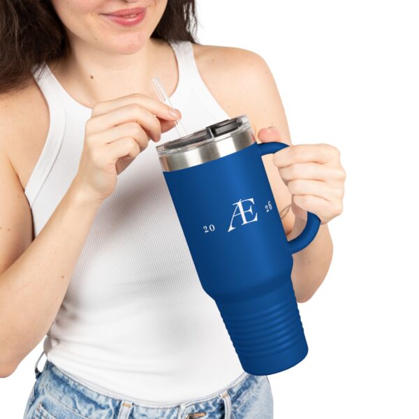 40oz Insulated Travel Mug – Minimal Monogram 'AE' Stainless Steel Tumbler