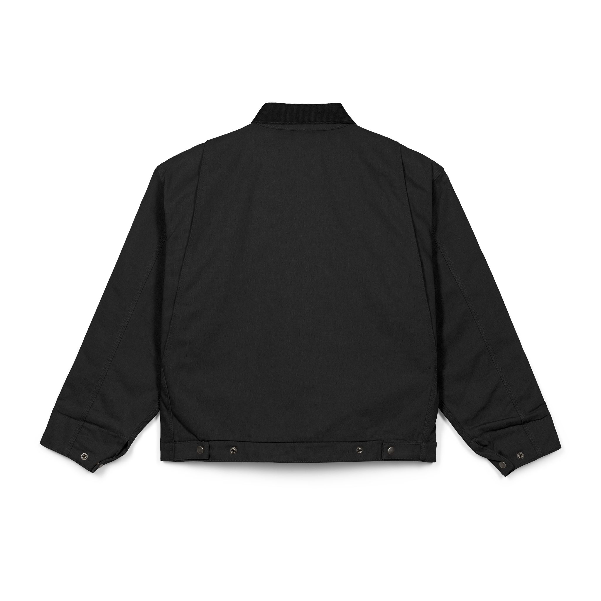 Men's Embroidered Duck Cloth Work Jacket — Durable Black Workwear Coat - Image 6