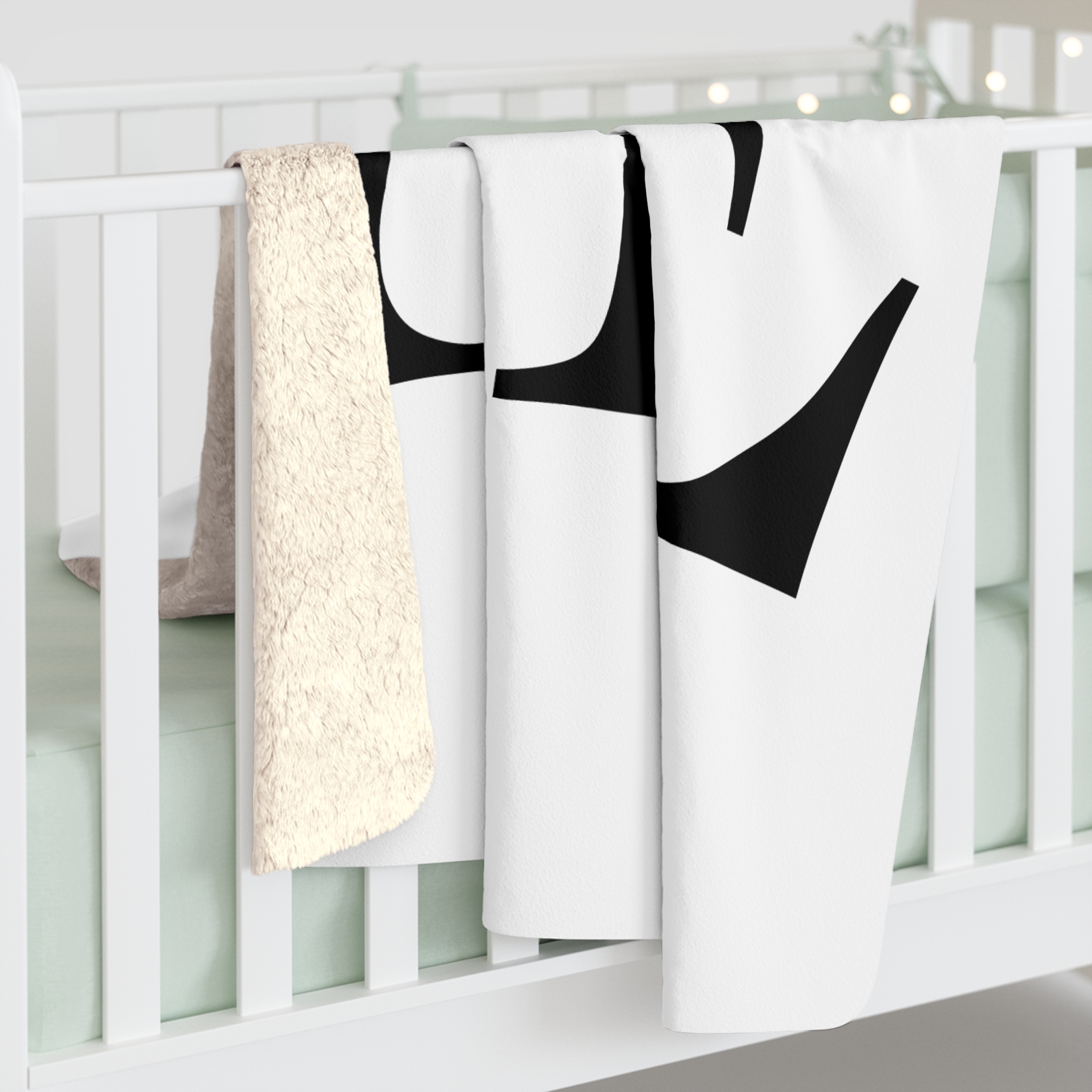 Monogram Æ Sherpa Fleece Blanket — Cozy Personalized Letter Throw - Image 3